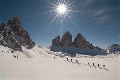 Skitour zu den Drei Zinnen